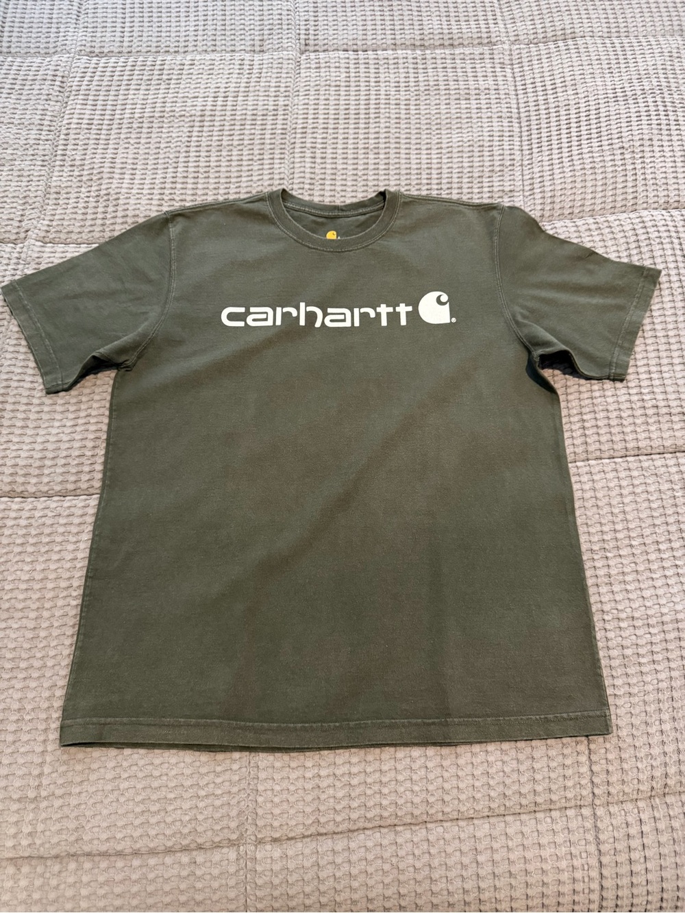 Carhartt Graphic Logo T-Shirt – Men’s Size L Green Original Fit Cotton Crew Neck